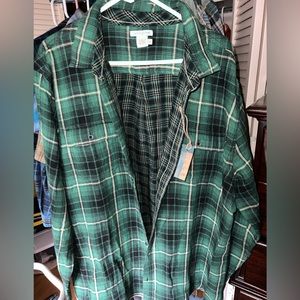 CC8 Carbon 2 Cobalt Men’s Long Sleeve Button Up Shirt Green Black White XXL NWT